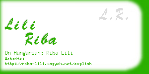 lili riba business card